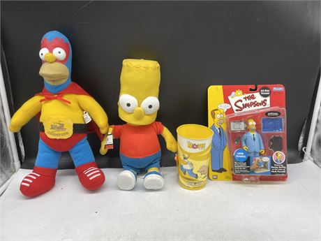 LOT OF 4 SIMPSONS TOYS