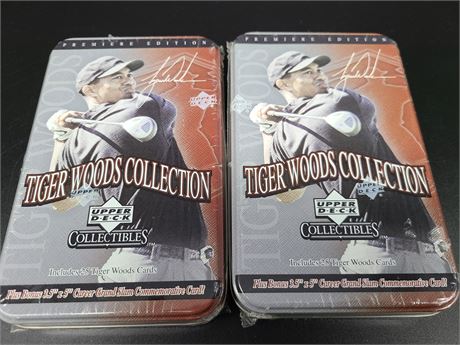 2 NEW TIGERWOODS COLLECTION TINS W/CARDS