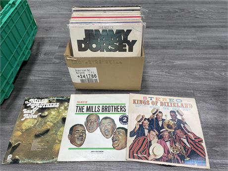 BOX OF MISC RECORDS CONDITION VARIES (MOST ARE SCRATCHED)