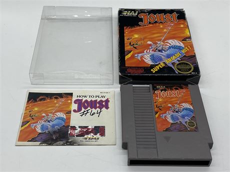 JOUST - NES COMPLETE WITH BOX & MANUAL - EXCELLENT CONDITION