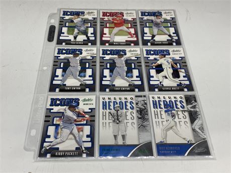 (9) 2021 MLB STAR INSERTS (Inc. Mike Trout)