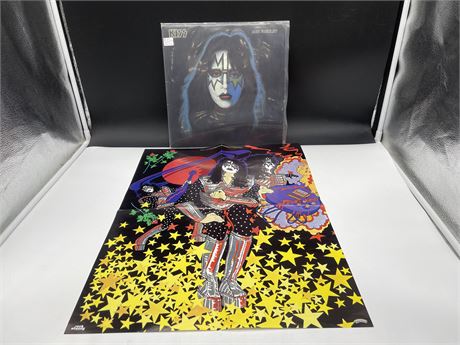 KISS - AGE FREHLEY W/POSTER & SLEAVE - (VG) VERY LIGHT SCRATCHING