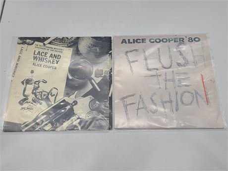 2 ALICE COOPER RECORDS (Slightly scratched)