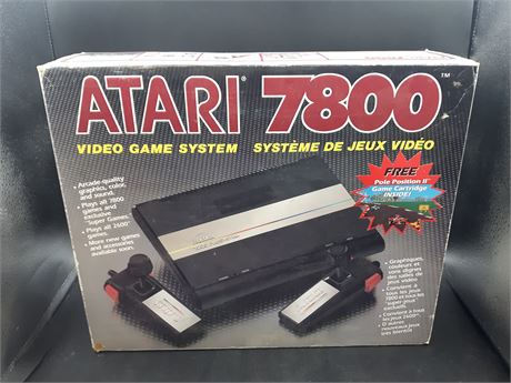 ATARI 7800 - WITH BOX - MISSING AC ADAPTER - CONDITION IS EXCELLENT