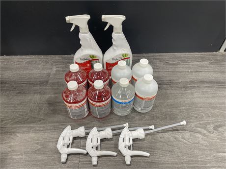 WALTER SURFOX CLEANERS / NEUTRALIZERS + 2 BOTTLES OF ALL PURPOSE CLEANERS