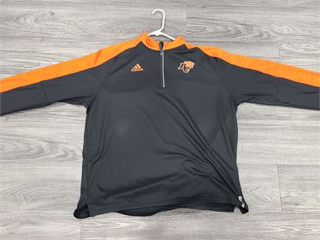 BC LIONS ADIDAS PULLOVER JACKET SIZE XL