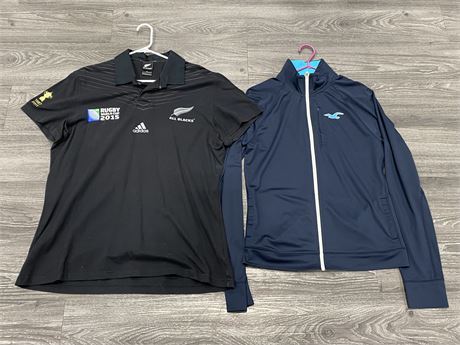 HOLLISTER SPORT NWOT JACKET & ALL BLACKS JERSEY RUGBY WORLD CUP 2015 BUTTON UP