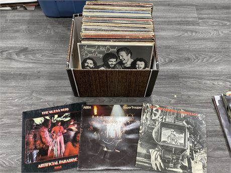 BOX OF 65+ RECORDS - SOME SCRATCHED