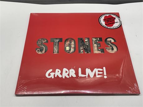 SEALED ROLLING STONES - GRRR LIVE! 2 LP ON 180-GRAM WHITE VINYL