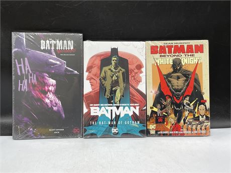 3 SEALED BATMAN HARD COVER COMIC BOOKS