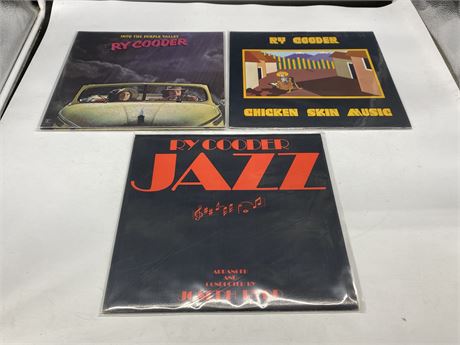 3 RY COODER RECORDS - NEAR MINT (NM)