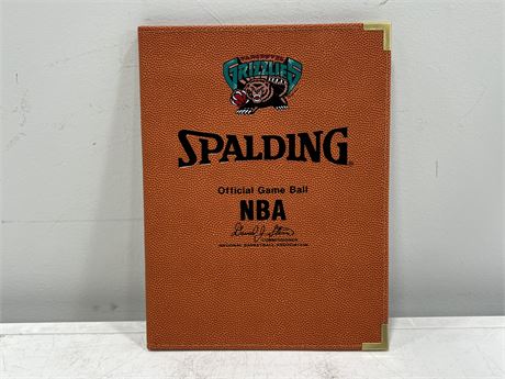VANCOUVER GRIZZLIES OFFICIAL GAME BALL NOTE BOOK