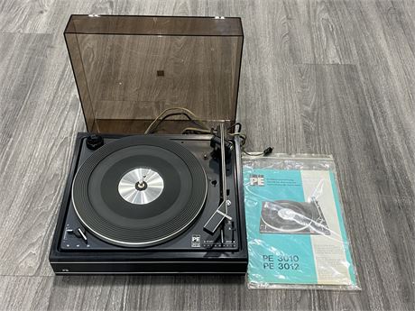VINTAGE DUAL PE-3012 TURNTABLE (WORKING / GOOD CONDITION W/MANUAL)