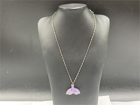 925 STERLING AMETHYST NECKLACE W/PENDANT