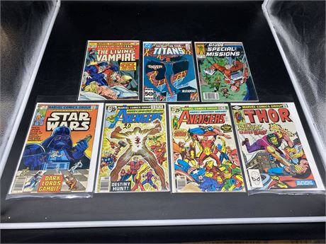7 MISC. MARVEL COMICS (Avengers, Thor, Star Wars, etc.)