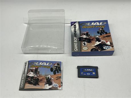 QUAD DESERT FURY - GAMEBOY ADVANCE COMPLETE W/BOX & MANUAL - EXCELLENT COND.