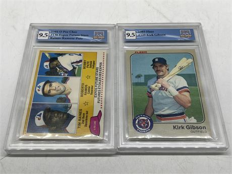 2 GCG GRADED 1980s MLB CARDS
