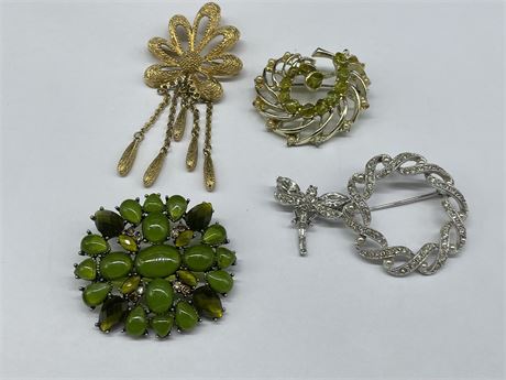 5 VINTAGE QUALITY BROACHES