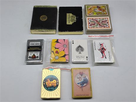 VINTAGE PLAYING CARDS ASST