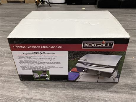 (NEW) NEXGRILL PORTABLE STAINLESS STEEL GAS GRILL