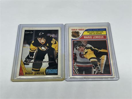 OPC MARIO LEMIEUX ROOKIE YEAR SCORING LEADER / 3RD YEAR OPC CARD (CREASED)
