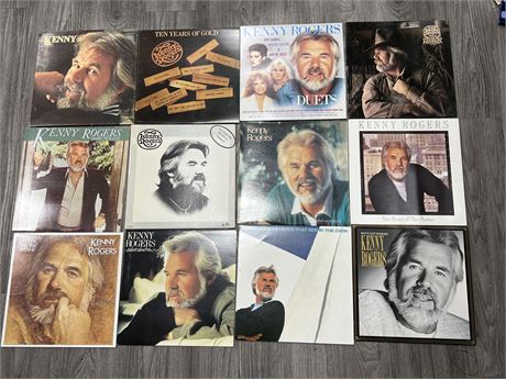 12 KENNY ROGERS RECORDS - EXCELLENT (E)