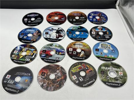 16 PS2 GAMES - CONDITION VARIES