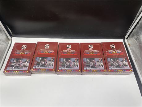 5 SEALED BOXES OF WHL 1990-91 SEALED CARDS