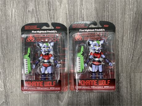 2 NEW FIVE NIGHTS AT FREDDYS ROXANNE WOLF FIGURES
