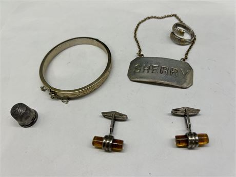 LOT OF STERLING JEWELLERY - SOME MARKED