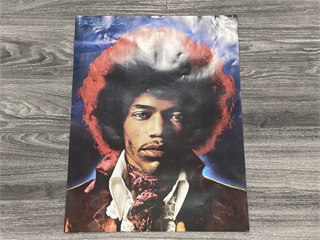 JIMI HENDRIX PROMO POSTER LIMITED W/RECORDS PURCHASE AUTHENTIC (18”X24”)