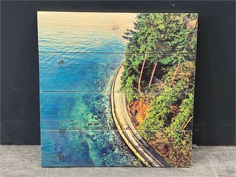 STANLEY PARK SEAWALL WOOD ART - WOODLY HOME DECOR (14”)