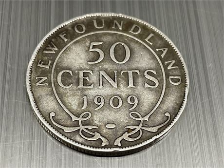 1 CANADIAN 50 CENTS COIN 1909