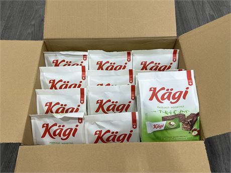 BOX OF 12 KAGI SWISS CHOCOLATES - 125G BAGS