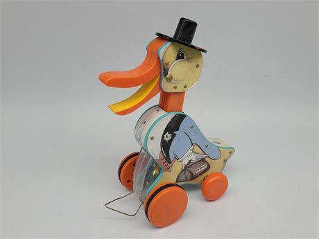 VINTAGE FISHER PRICE TOY DUCK (10"tall)