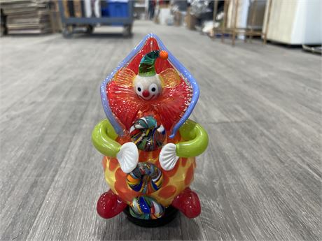 VINTAGE MURANO ART GLASS FAT CLOWN HAND BLOWN - MADE IN ITALY