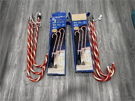 6 LITE-UP CANDY CANES (IN 2 BOXES)