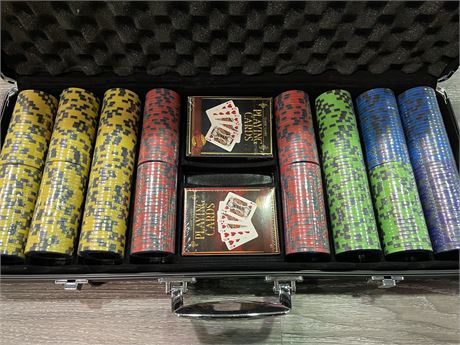 (NEW) POKER SET WITH CASE