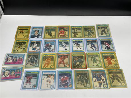 78-79 OPEE CHEE HOCKEY CARDS - 28 CARDS TOTAL