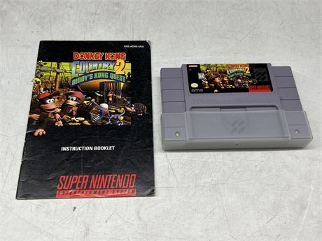 DONKEY KONG COUNTRY 2 W/MANUAL - SNES