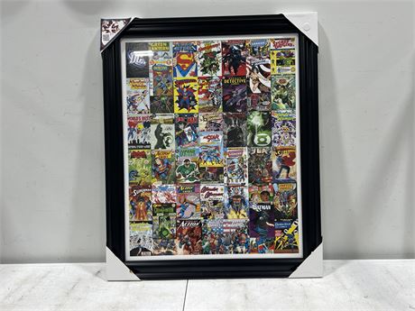 DC COMICS FRAMED PICTURE (30”x36”)