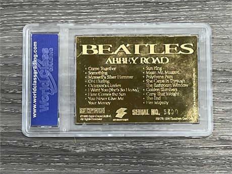 NUMBERED LIMITED EDITION 23CT GOLD CARD: THE BEATLES - ABBEY ROAD (L/E #5490)