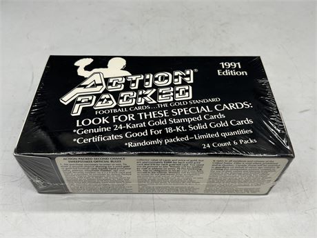 SEALED 1991 NFL ACTION PACKED BOX