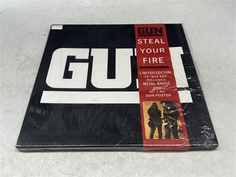 GUN - STEAL YOUR FIRE BOX SET UK PRESS - EXCELLENT (E)