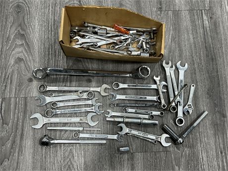 LOT OF WRENCHES & SOCKETS