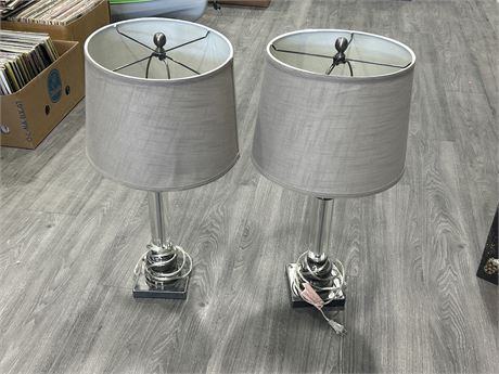 2 SIDE TABLE LAMPS - 26.5”