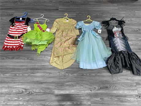 5 SIZE 7-8 YEARS GIRLS COSTUMES
