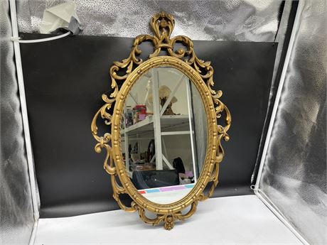MCM GUILDED WALL MIRROR 17”x27”