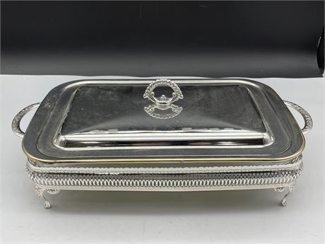 SILVER PLATED CHAFFING DISH 3-PC (10”X18)