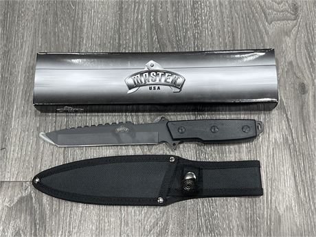 NEW MASTER USA KNIFE W/ SHEATH - 7” BLADE